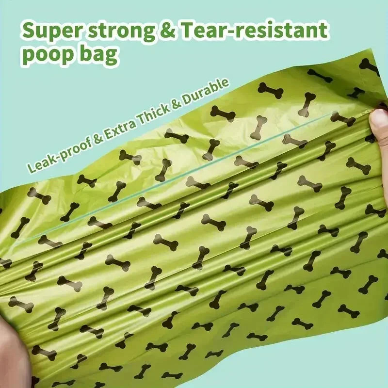Dog Poop Bags – Green Paw Print Refill Rolls