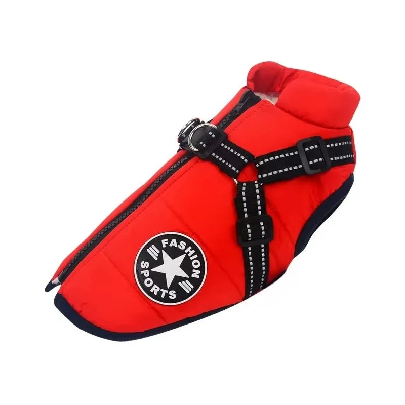 All-Weather Dog Jacket with Built-In Harness