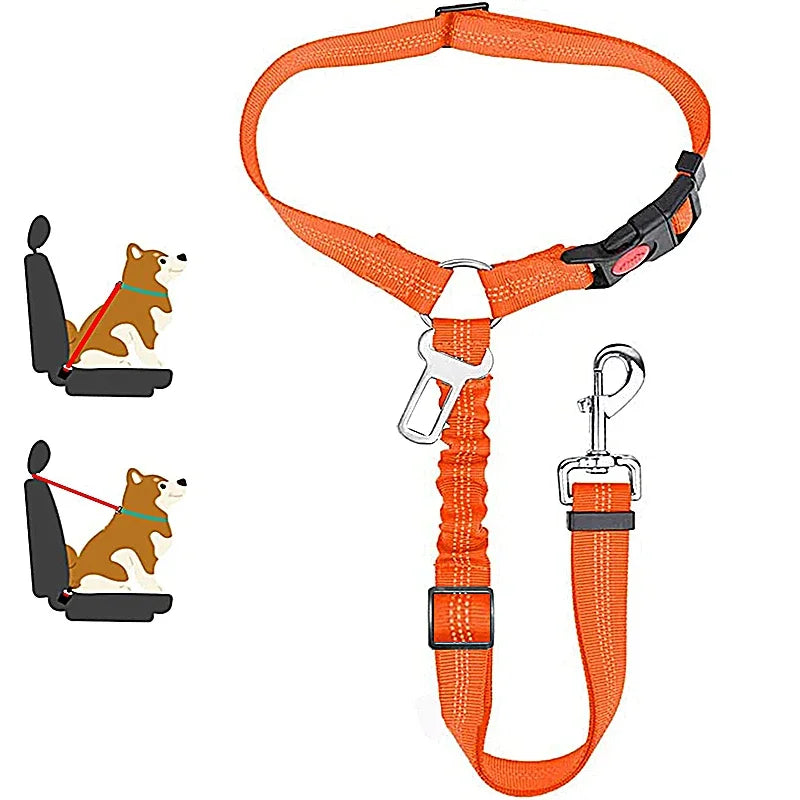 2-in-1 Dog Leash & Car Seat Belt Tether