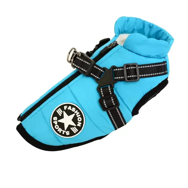 All-Weather Dog Jacket with Built-In Harness