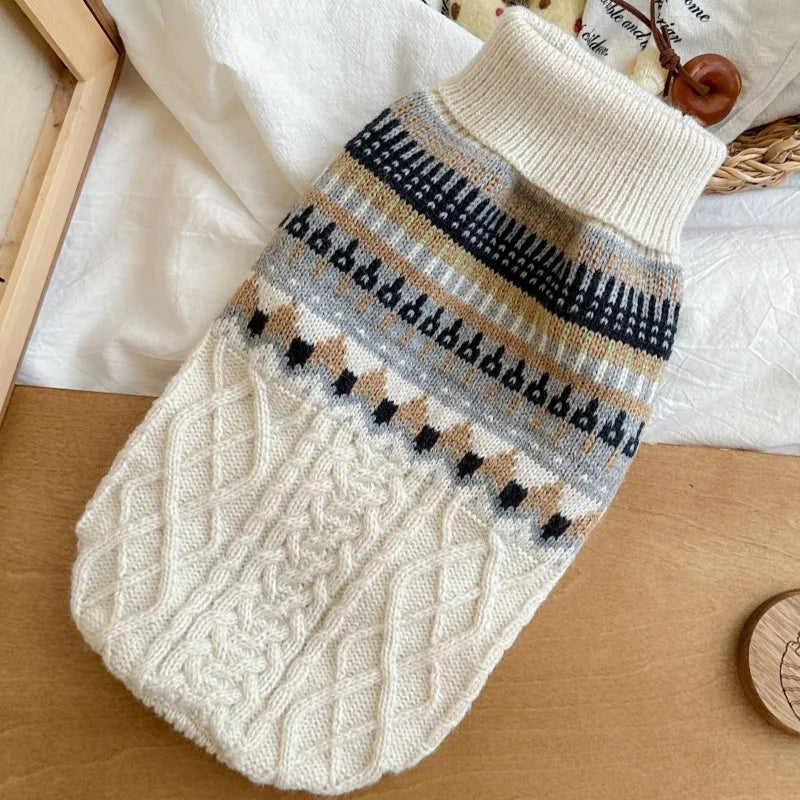 Vintage Winter Dog Sweater