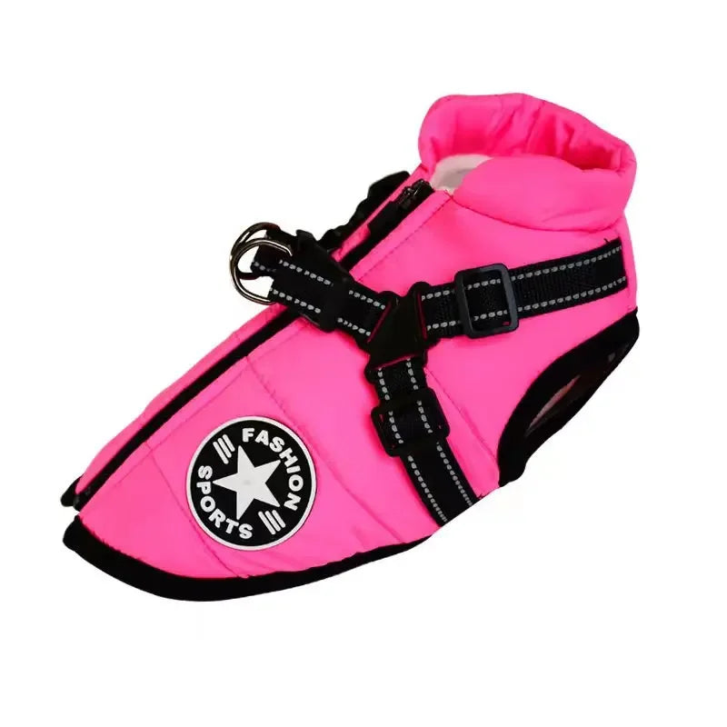 All-Weather Dog Jacket with Built-In Harness
