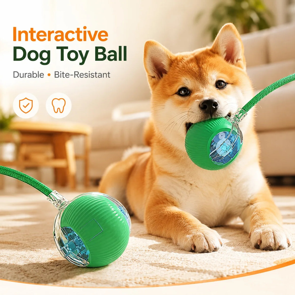 Smart Rolling Dog Ball - Rechargeable Interactive Toy
