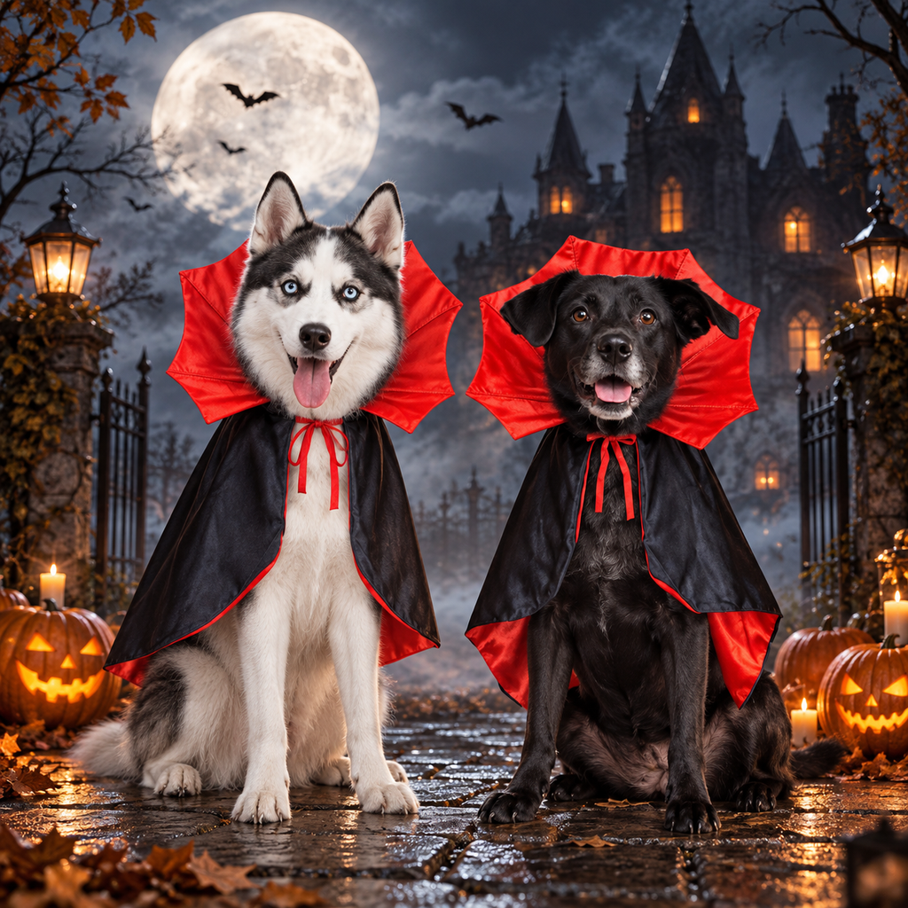 Vampire Halloween Cape for Dogs