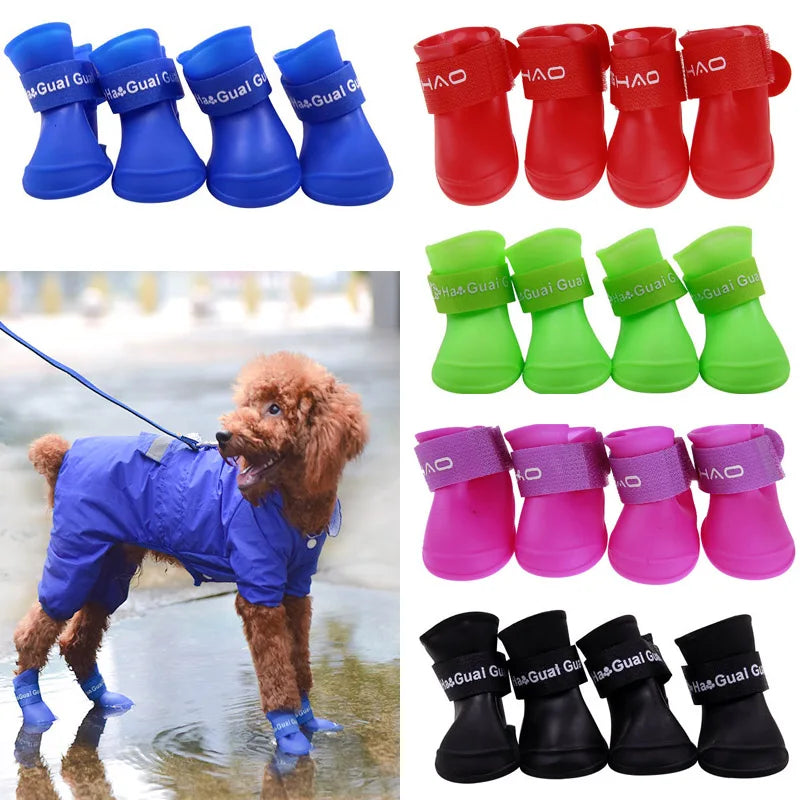Waterproof Anti-Slip Dog Boots - Set of 4