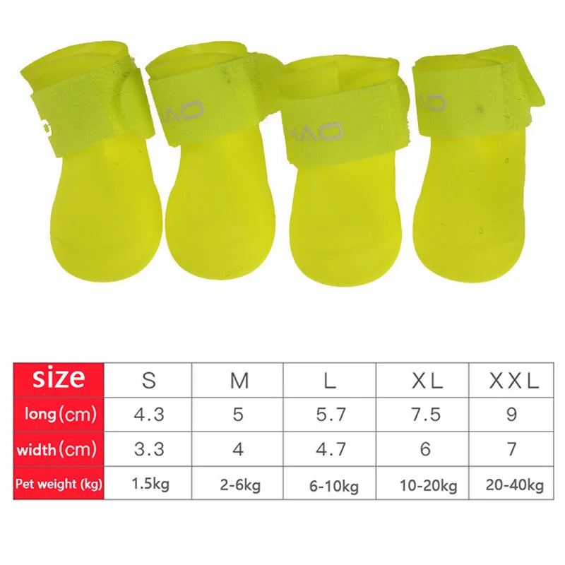 Waterproof Anti-Slip Dog Boots - Set of 4